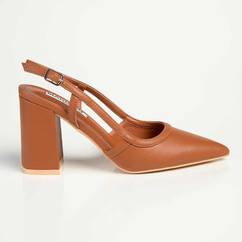 Madison Paula Slingback Block Heel Court - Tan-Madison Heart of New York-Buy shoes online