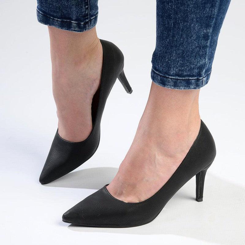 Madison Penny Basic Court Heels Black