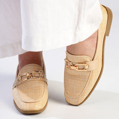 Madison Phoenix - Metal Trim Loafer - Natural