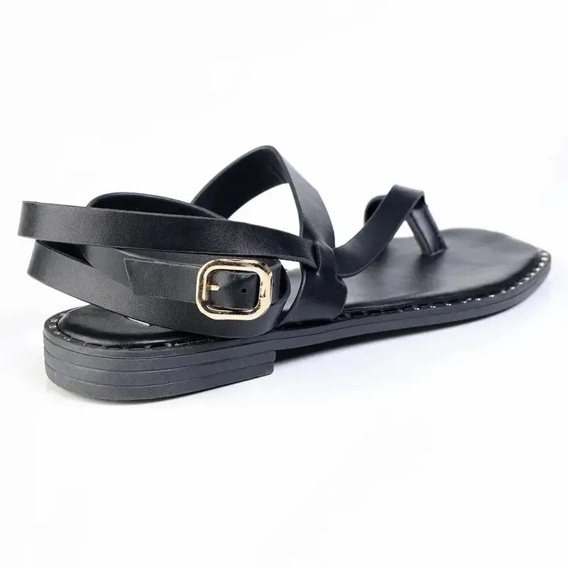Madison Toe Loop Sandal - Black