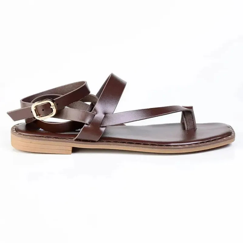 Madison Toe Loop Sandal - Brown