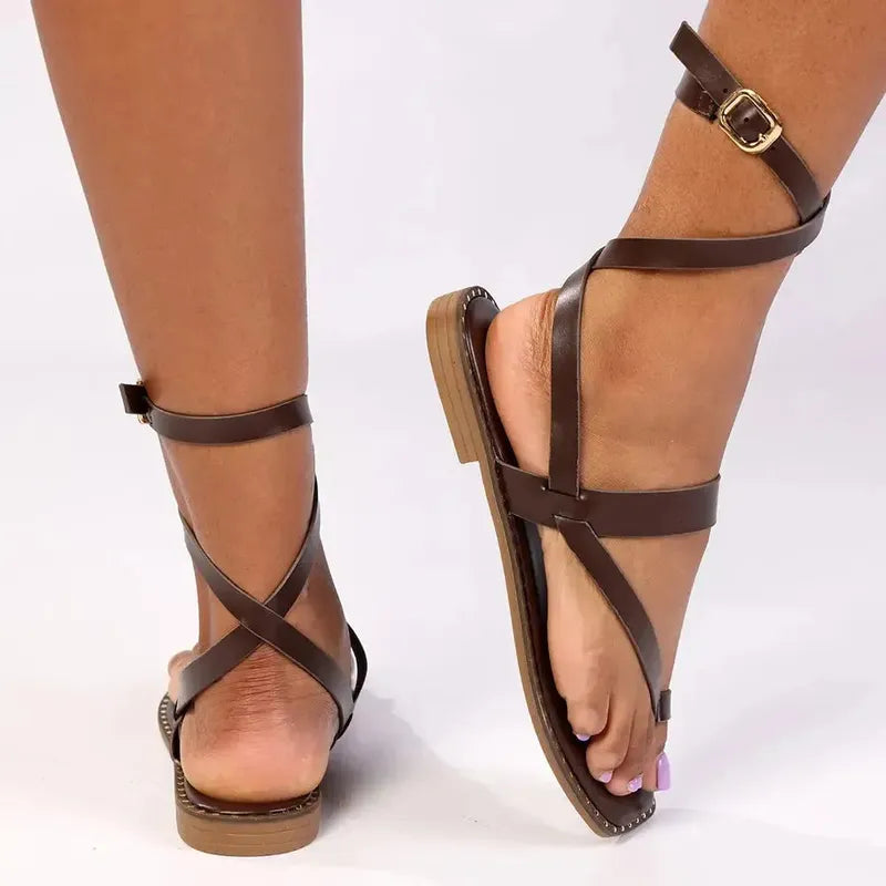 Madison Toe Loop Sandal - Brown