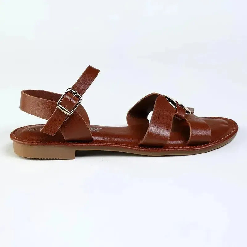 Madison Trim halter Strap Sandal - Tan