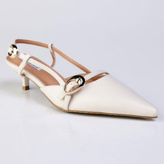 Madison Nadine Fancy Kitten Heel - Off White