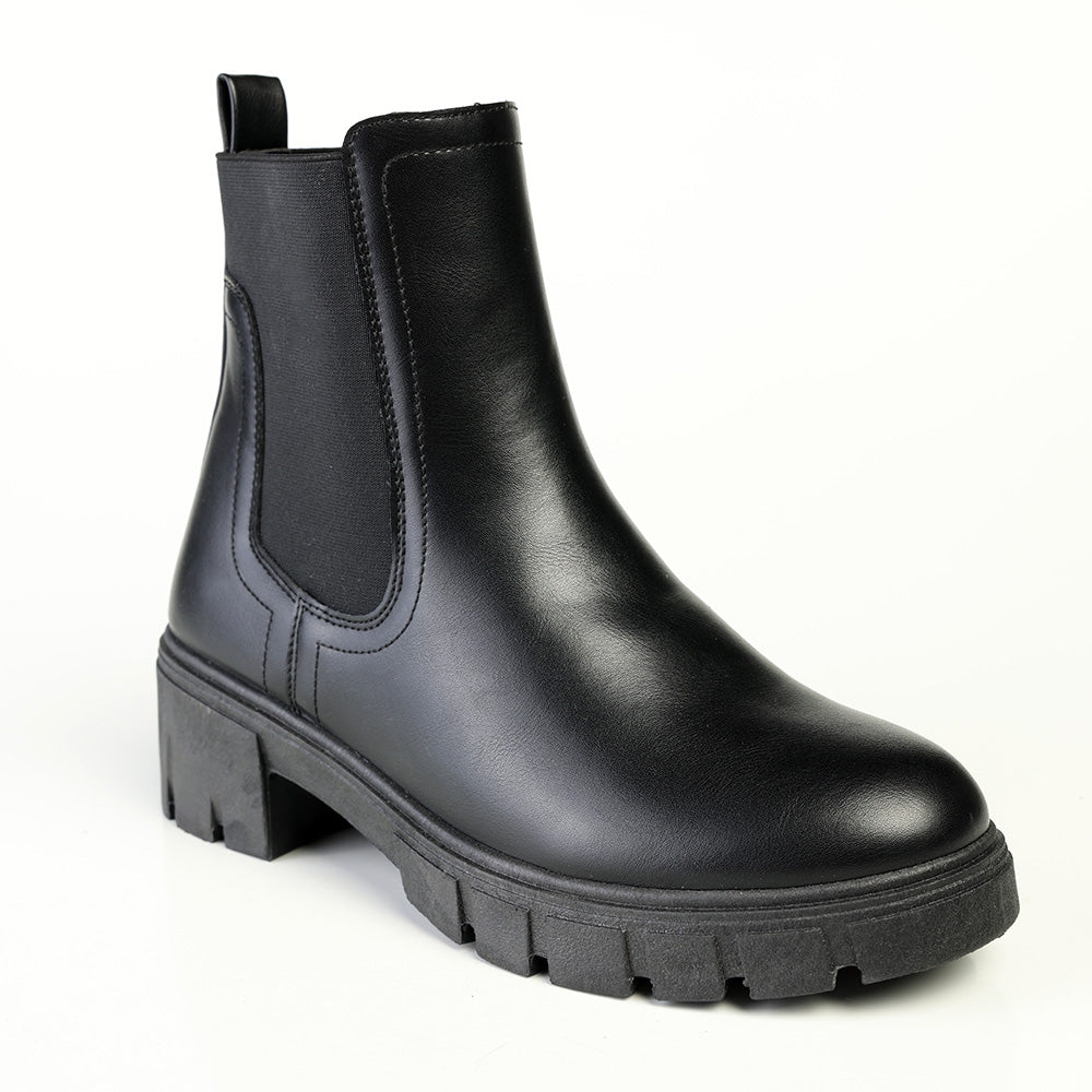 Madison Ladies Fashion Gusset Boot - Black