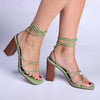Madison Ailo Strappy Block Heel - Dark Sage-Madison Heart of New York-Buy shoes online