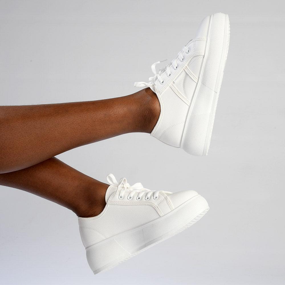 Madison Aimee Platform Sneaker - White