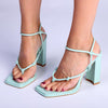 Madison Aleah Knotted Strappy Sandal - Aqua-Madison Heart of New York-Buy shoes online