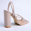 Madison Aleah Knotted Strappy Sandal - Taupe-Madison Heart of New York-Buy shoes online