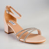 Madison Alice 3 Diamond Strap Block Heel - Nude-Madison Heart of New York-Buy shoes online