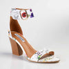 Madison Allan 2 Ankle Strap Sandal - White Floral-Madison Heart of New York-Buy shoes online