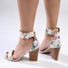Madison Allan 2 Ankle Strap Sandal - White Floral-Madison Heart of New York-Buy shoes online