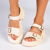 Madison Amber Chunky Sandals- Nude-Madison Heart of New York-Buy shoes online