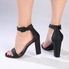 Madison Angelique Classic Block Heel Sandal - Black-Madison Heart of New York-Buy shoes online
