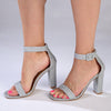 Madison Angelique Classic Block Heel Sandal - Silver-Madison Heart of New York-Buy shoes online