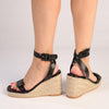 Madison Annabella Espadrille Wedge - Black-Madison Heart of New York-Buy shoes online