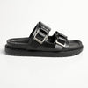 Madison Ayla Double Strap Sandals - Black-Madison Heart of New York-Buy shoes online