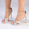 Madison Azaria Cross Over Platform Sandal - Silver-Madison Heart of New York-Buy shoes online