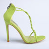 Madison Bella Twisted Strappy Sandals - Lime-Madison Heart of New York-Buy shoes online