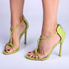 Madison Bella Twisted Strappy Sandals - Lime-Madison Heart of New York-Buy shoes online