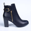 Madison Buzby Block Heel Ankle Boot - Black-Madison Heart of New York-Buy shoes online