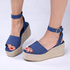 Madison Cameron Espadrille Wedge - Blue-Madison Heart of New York-Buy shoes online