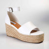Madison Cameron Espadrille Wedge - White-Madison Heart of New York-Buy shoes online
