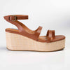 Madison Cara Strappy Wedge Sandal - Tan-Madison Heart of New York-Buy shoes online