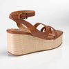 Madison Cara Strappy Wedge Sandal - Tan-Madison Heart of New York-Buy shoes online