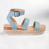 Madison Cassie Double Strap Espadrille Sandals - Denim Blue-Madison Heart of New York-Buy shoes online