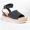 Madison Catherine Ankle Tie Espadrille Wedge Sandals - Black-Madison Heart of New York-Buy shoes online