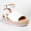 Madison Catherine Ankle Tie Espadrille Wedge Sandals - White-Madison Heart of New York-Buy shoes online