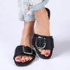 Madison Caylee Big Buckle Sandal - Black-Madison Heart of New York-Buy shoes online
