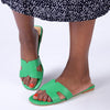 Madison Charity Cut Out Sandals - Green-Madison Heart of New York-Buy shoes online