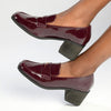 Madison Cindy Block heel Loafer - Wine-Madison Heart of New York-Buy shoes online