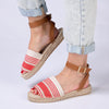 Madison Clarrissa Espadrille Loafer - Beige/Red-Madison Heart of New York-Buy shoes online