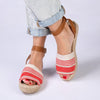 Madison Clarrissa Espadrille Loafer - Beige/Red-Madison Heart of New York-Buy shoes online