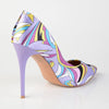 Madison Daisy Printed Stiletto - Lilac Multi-Madison Heart of New York-Buy shoes online