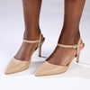 Madison Diana Slingback With Ankle Tie - Nude-Madison Heart of New York-Buy shoes online
