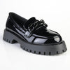 Madison Eli Chunky Sole Slip On Brogue - Black-Madison Heart of New York-Buy shoes online
