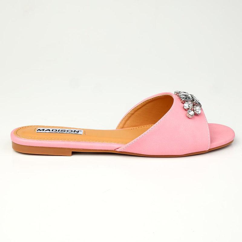 Madison Gail Vinyl Flat Slip On - Pink-Madison Heart of New York-Buy shoes online