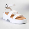 Madison Hannah Chunky Sandals - White-Madison Heart of New York-Buy shoes online