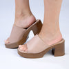 Madison Harmony Slip On Mule Sandal - Nude-Madison Heart of New York-Buy shoes online