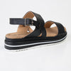 Madison Harper Espadrille Wedge Sandals - Black-Madison Heart of New York-Buy shoes online