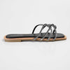 Madison Haven Diamond Strappy Sandals - Black-Madison Heart of New York-Buy shoes online