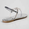 Madison Heather Metallic T-bar Sandal - Silver-Madison Heart of New York-Buy shoes online