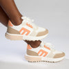 Madison Hera Fashion Sneaker - Tan/Beige/Pink-Madison Heart of New York-Buy shoes online