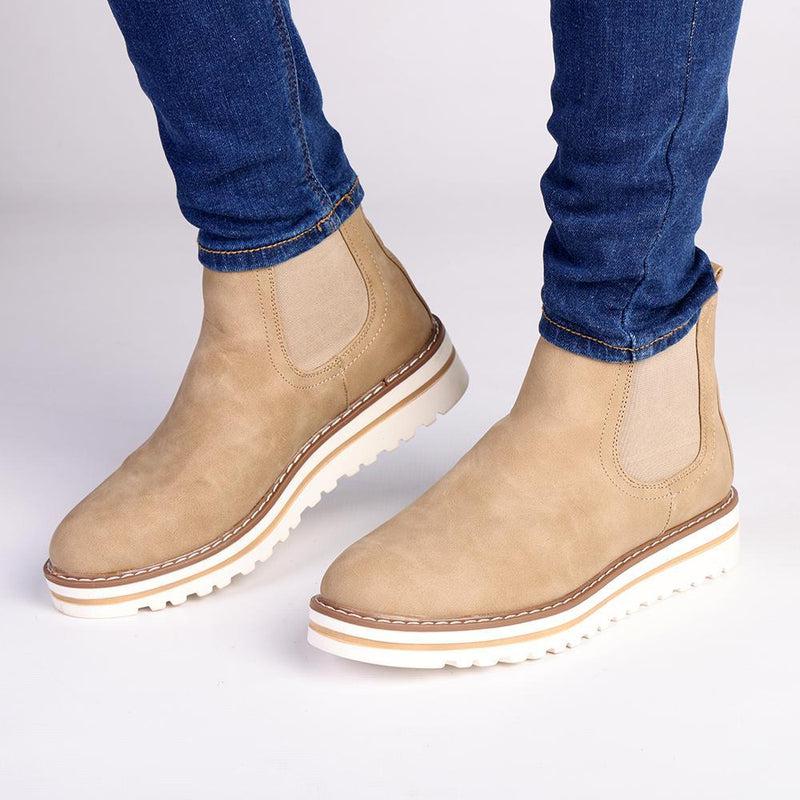 Madison Jayda Boot - Taupe-Madison Heart of New York-Buy shoes online