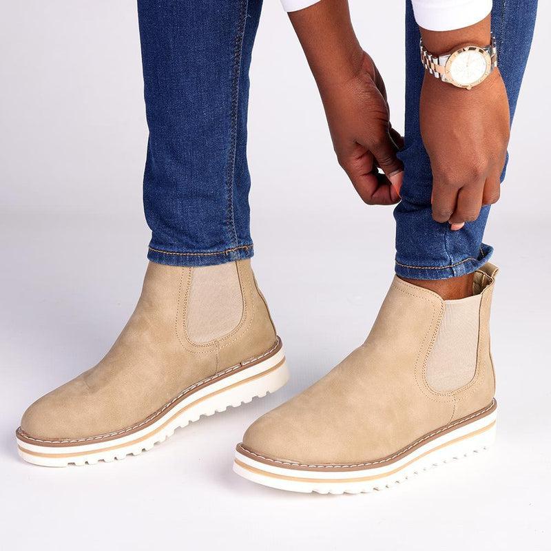 Madison Jayda Boot - Taupe-Madison Heart of New York-Buy shoes online