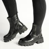 Madison Kika Studded Gusset Boot - Black-Madison Heart of New York-Buy shoes online
